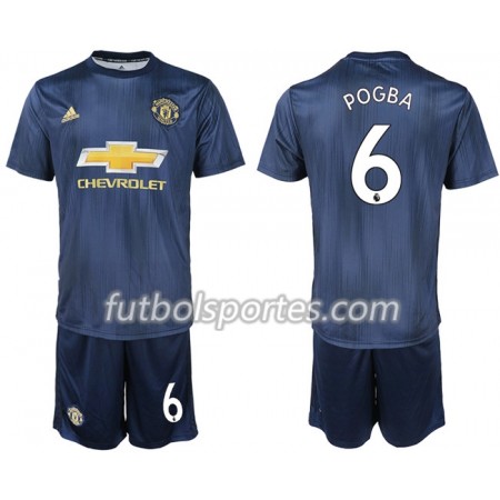 Camisetas Manchester United ROGBA 6 Niño Tercera Equipacion 2018/2019